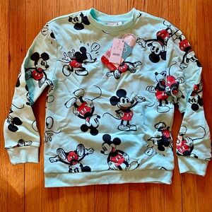 Disney 100 Teal Mickey Sweatshirt. Kids size large. New with tags.